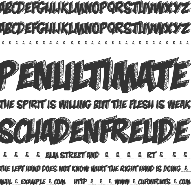 Mona Shark font preview