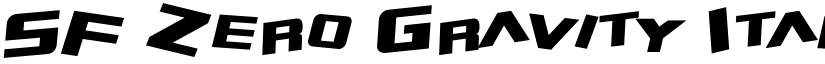 SF Zero Gravity Italic font