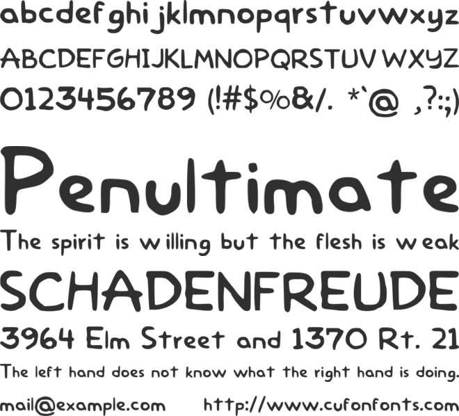 Homer Simpson Revised font preview