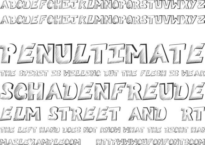 SketchyComic font preview