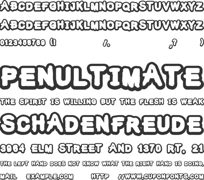 The Kids Mraker font preview