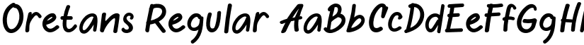 Oretans Regular font