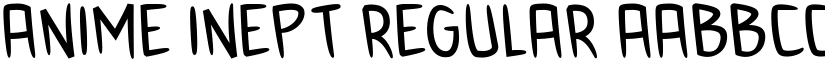 Anime Inept Regular font