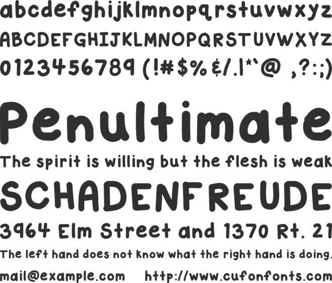 KBCloudyDay font preview