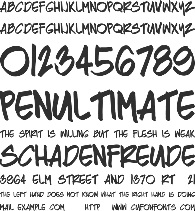 Razing font preview
