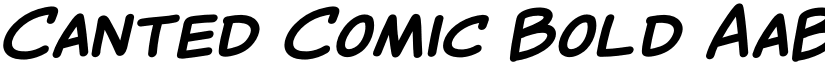 Canted Comic Bold font