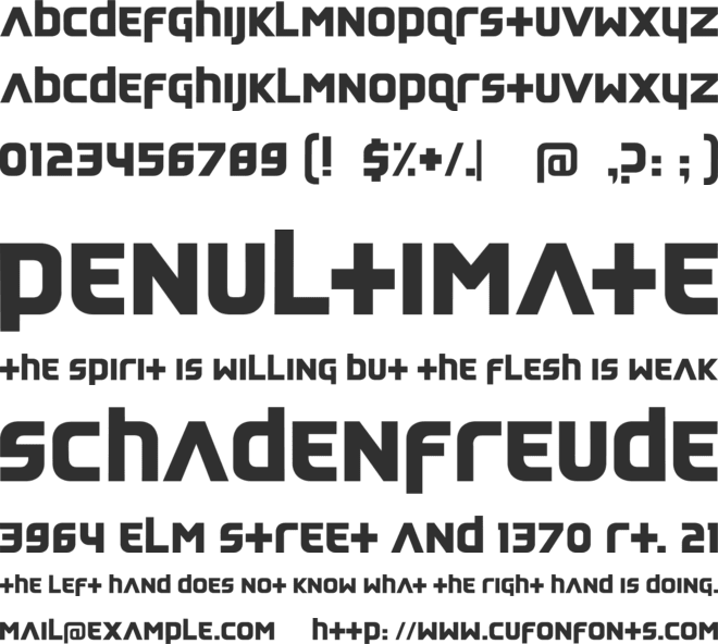 Feedback Quiet font preview