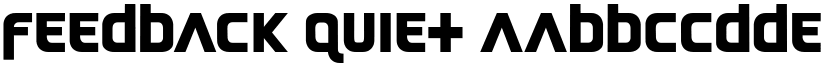 Feedback Quiet font