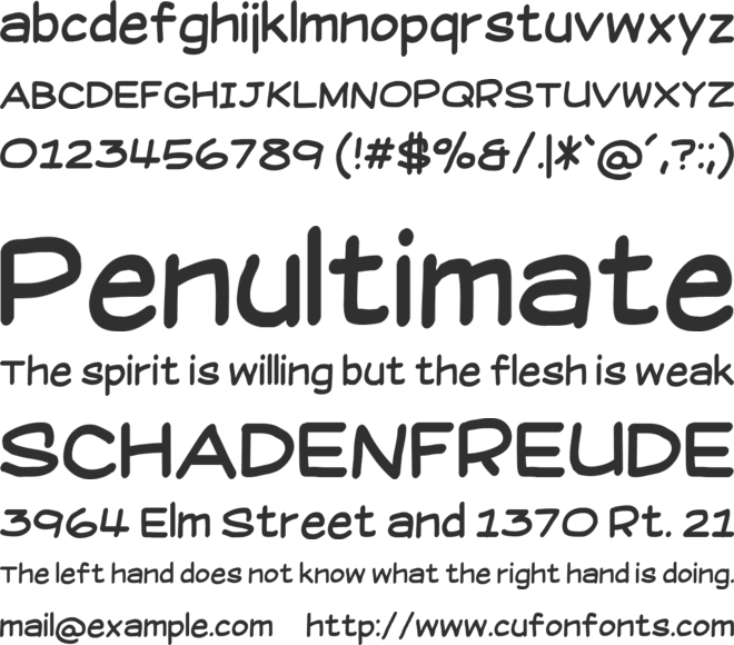 Suplexmentary Comic NC font preview