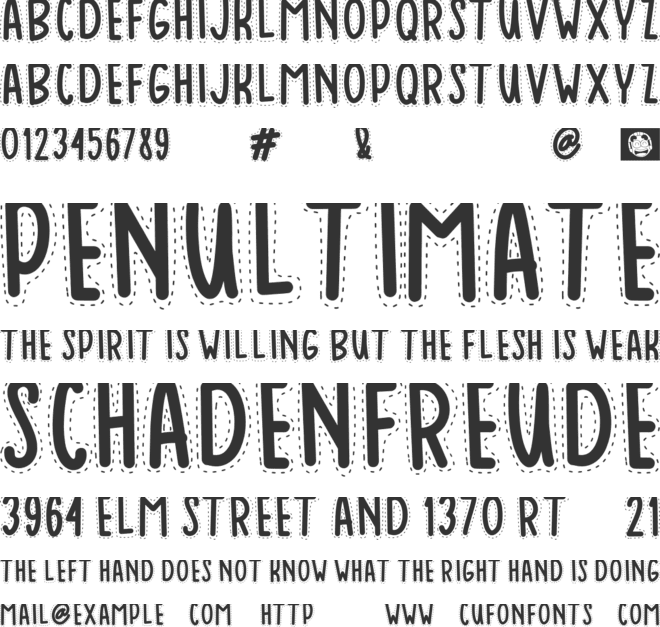 BADUY font preview
