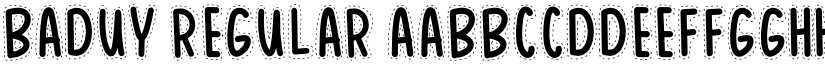 BADUY Regular font