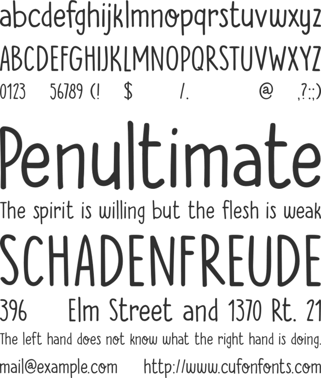 DK The Cats Whiskers font preview