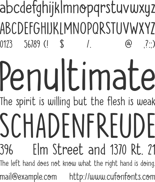 DK The Cats Whiskers font preview