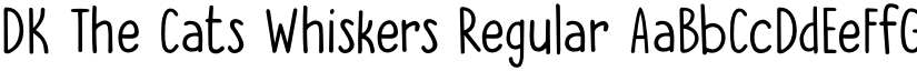 DK The Cats Whiskers Regular font