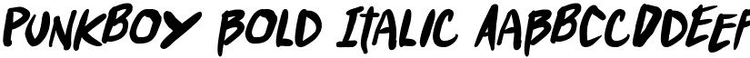 Punkboy Bold Italic font