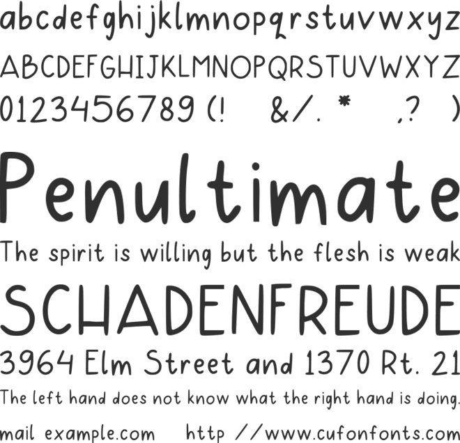 Bubbly font preview