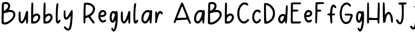 Bubbly Regular font