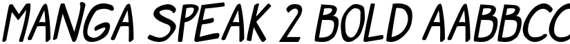 Manga speak 2 Bold font