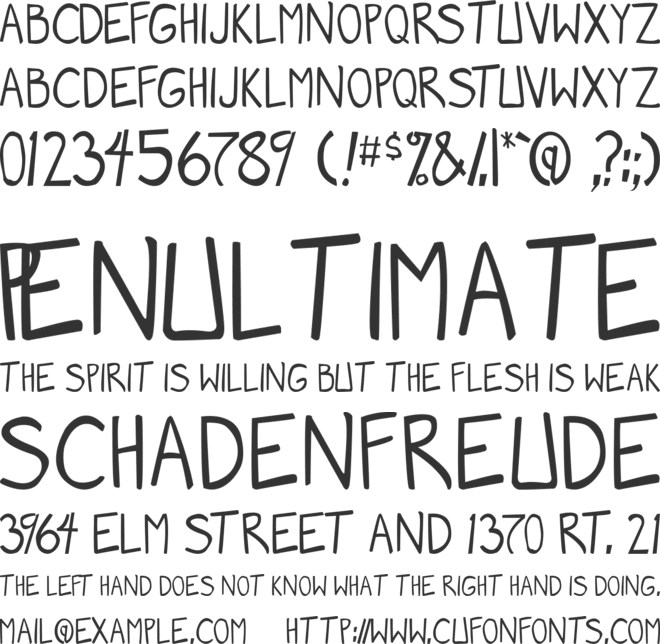 Manga speak 2 font preview