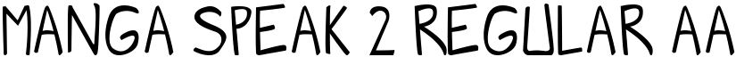 Manga speak 2 Regular font
