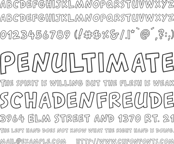 Canted FX font preview