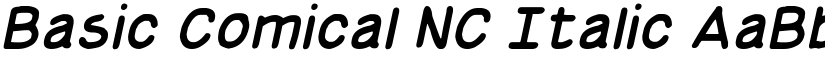 Basic Comical NC Italic font