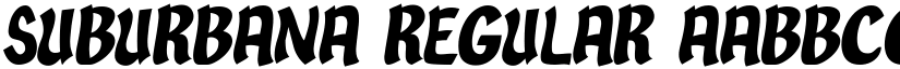 Suburbana Regular font