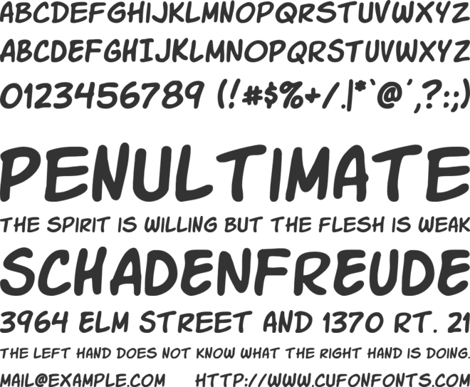 Komika Slick font preview