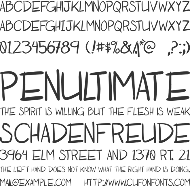Otaku Rant font preview