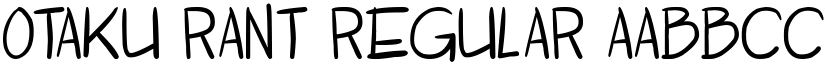 Otaku Rant Regular font