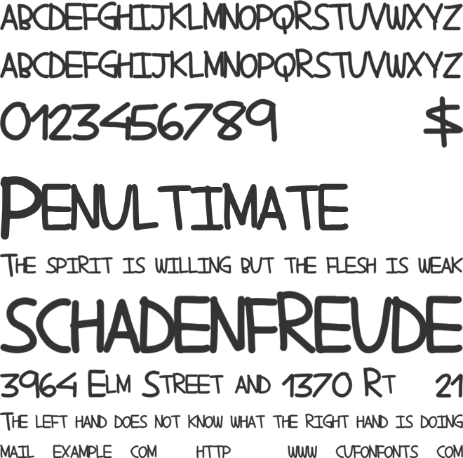 ComicTans font preview