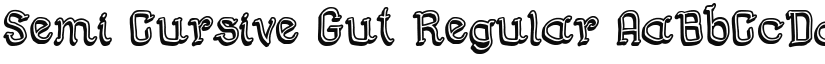 Semi Cursive Gut Regular font