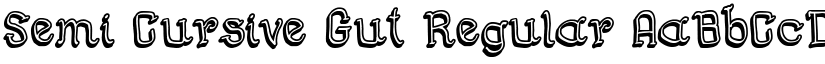 Semi Cursive Gut Regular font