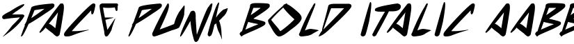 space punk Bold Italic font