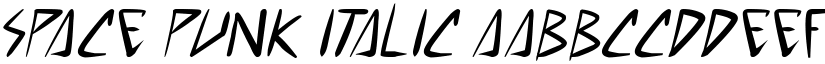 space punk Italic font