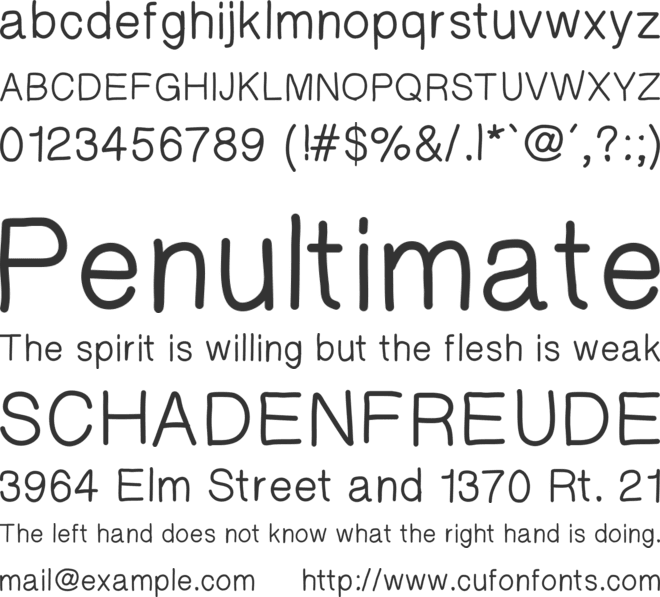 HelvetiHand font preview