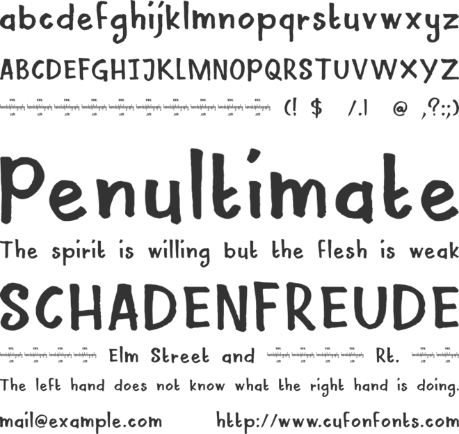 DK Mama Bear font preview