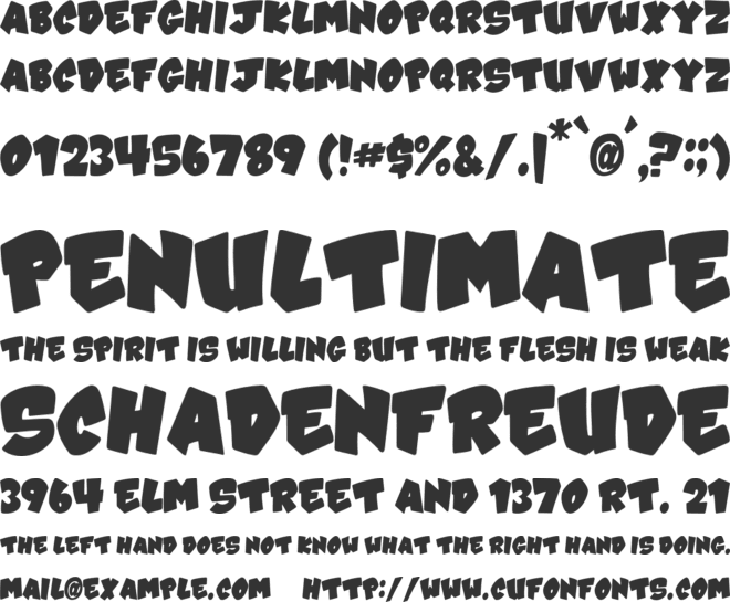 VTC-Karnival font preview