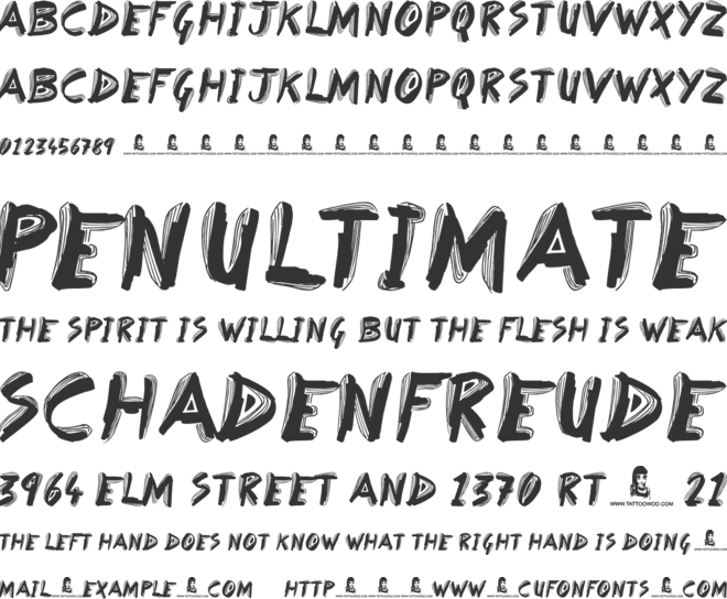 Broken Dreams font preview