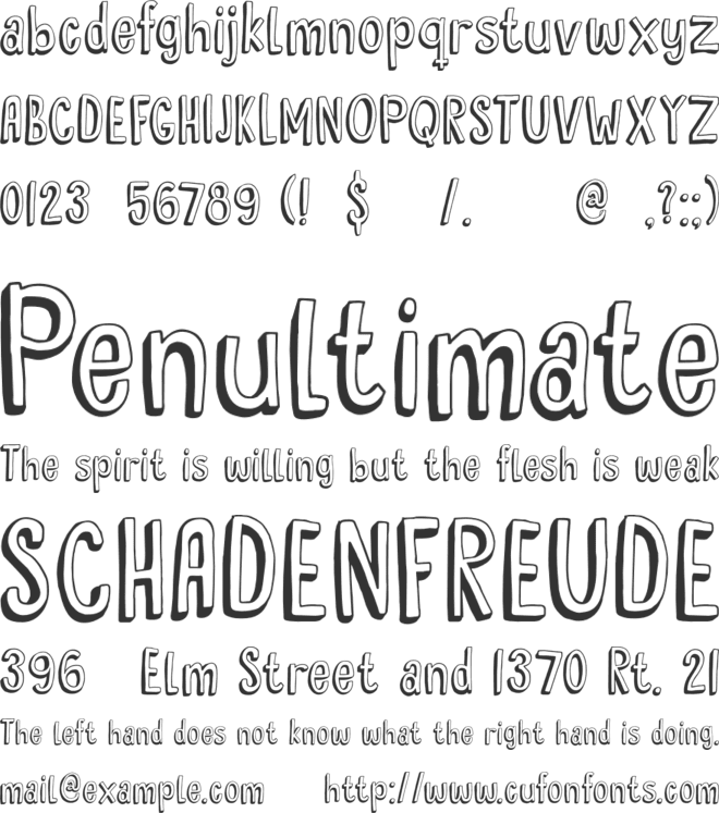 DK Hyggelig font preview