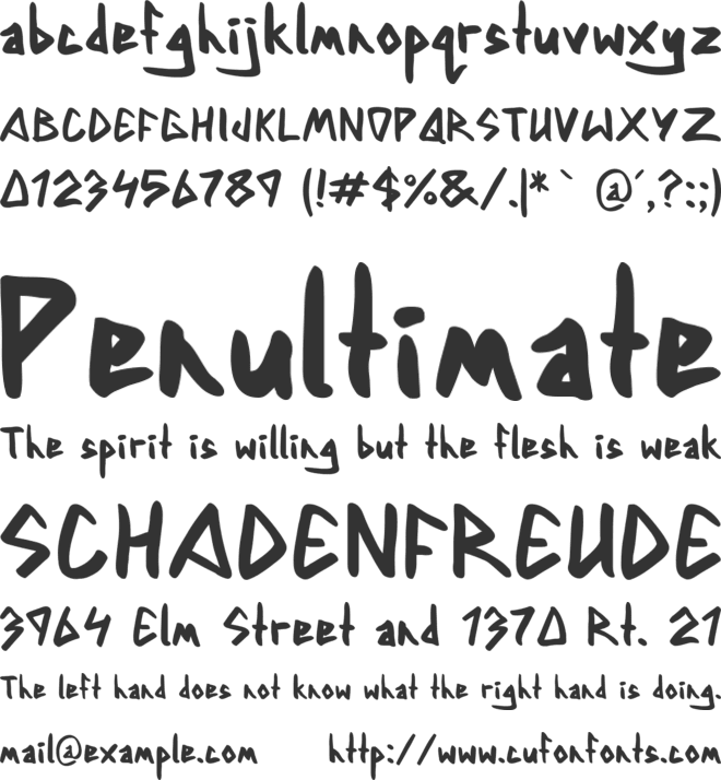 Dylan Comic font preview