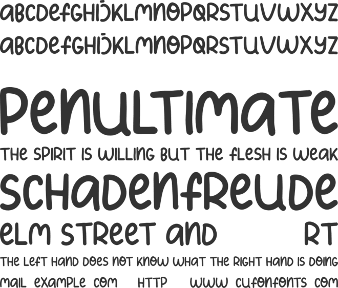 Kids Planet font preview
