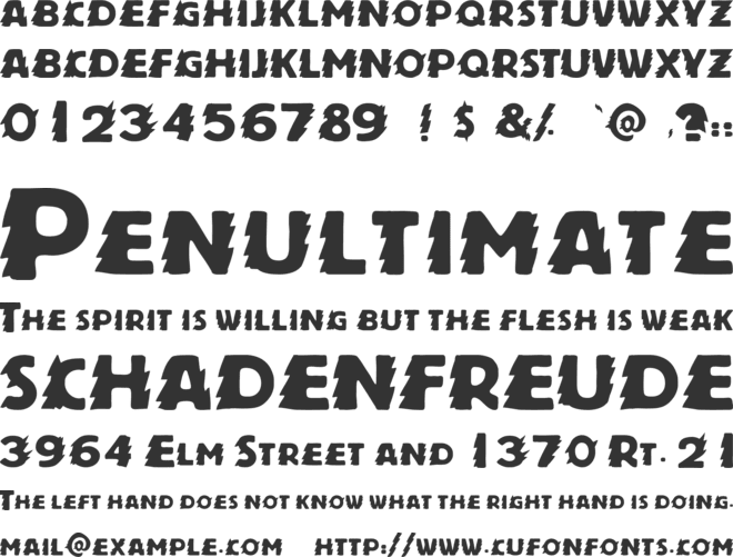 Zapftig font preview
