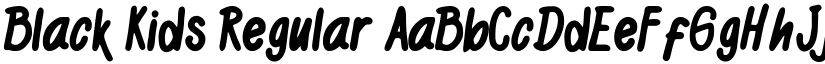 Black Kids Regular font