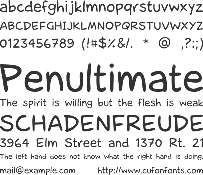 Caricaturista font preview