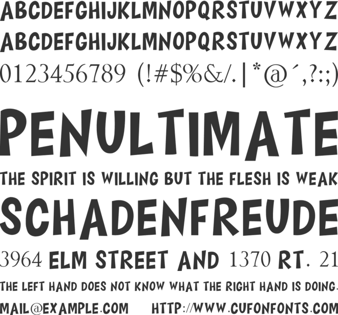 HAPPY COMIC font preview