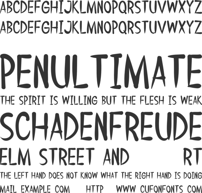HD DOODLE font preview