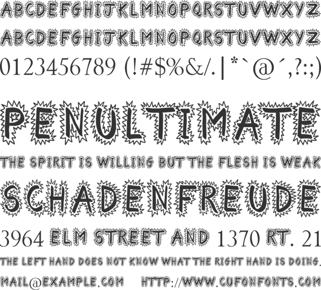 Comical Smash font preview