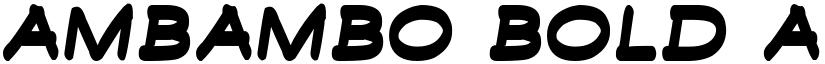 Ambambo Bold font