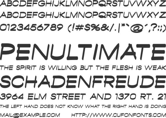 Ambambo font preview